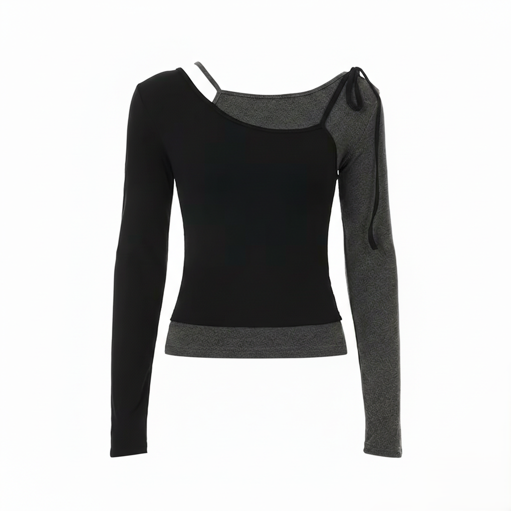 レディース レイヤード 長袖Tシャツ